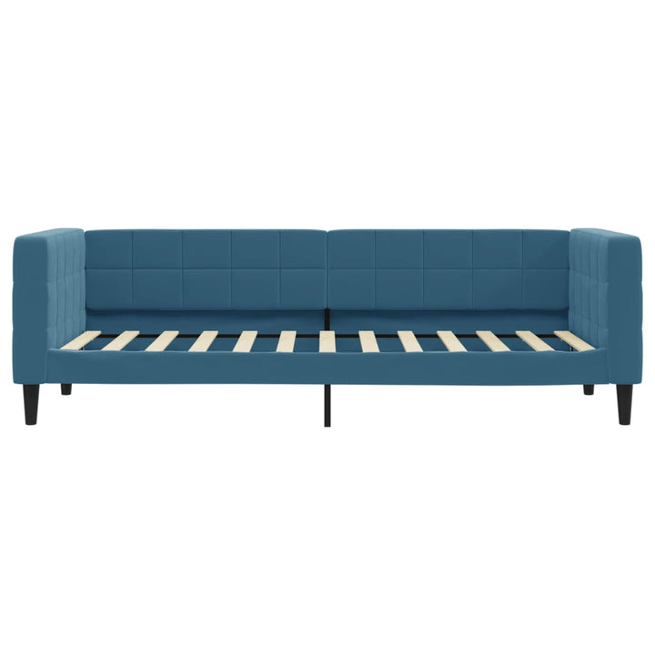 daybed med madras 80x200 cm velour blå