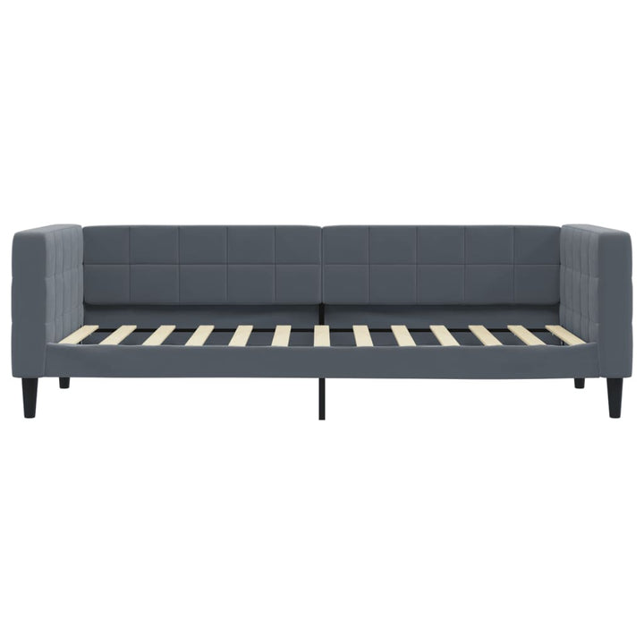 daybed med madras 80x200 cm velour mørkegrå