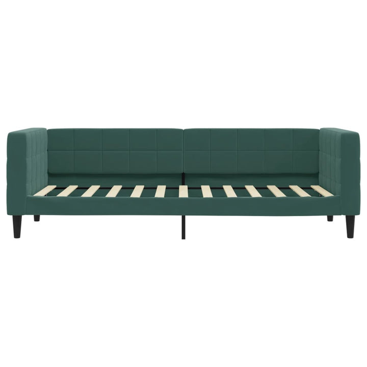 daybed med madras 80x200 cm velour mørkegrøn