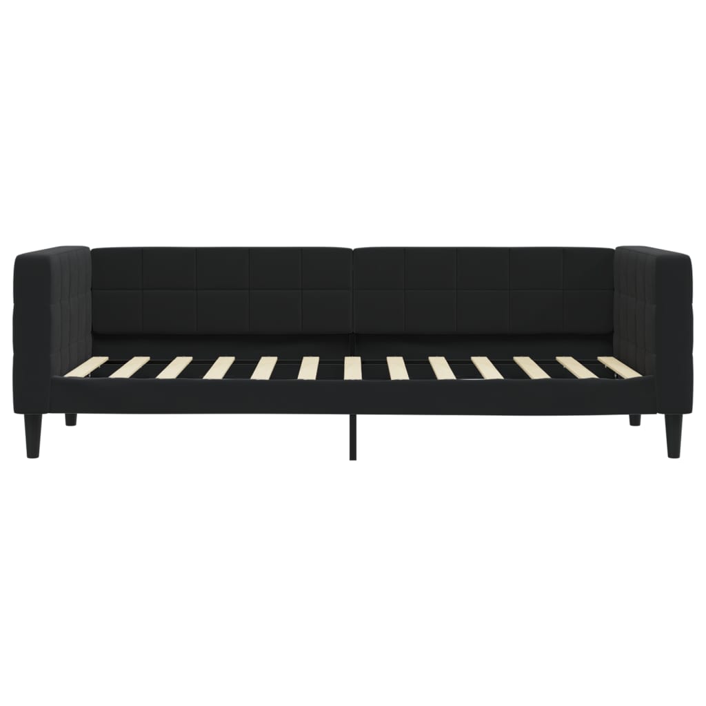daybed med madras 80x200 cm velour sort