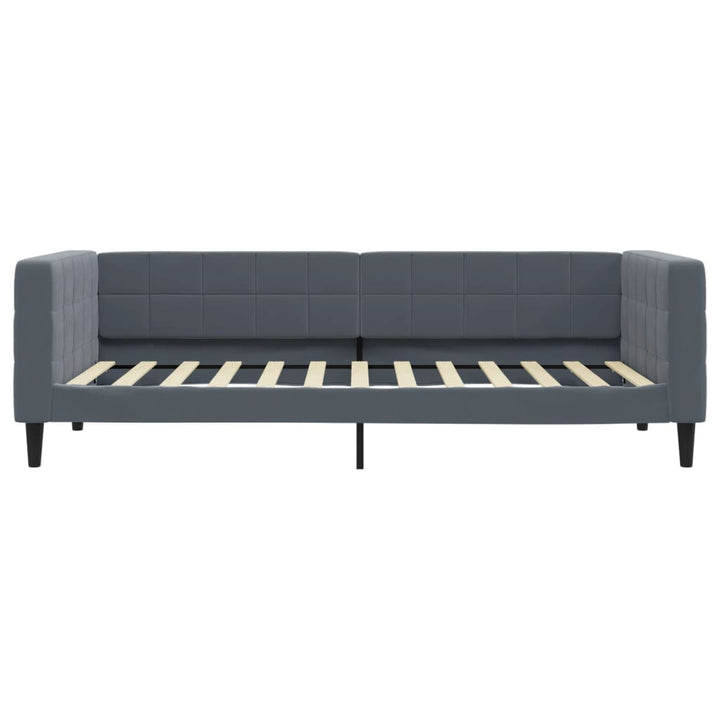 daybed med madras 90x200 cm velour mørkegrå