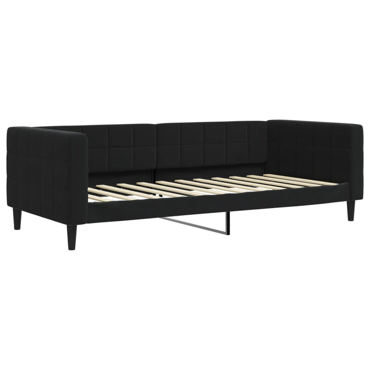 daybed med madras 90x200 cm velour sort