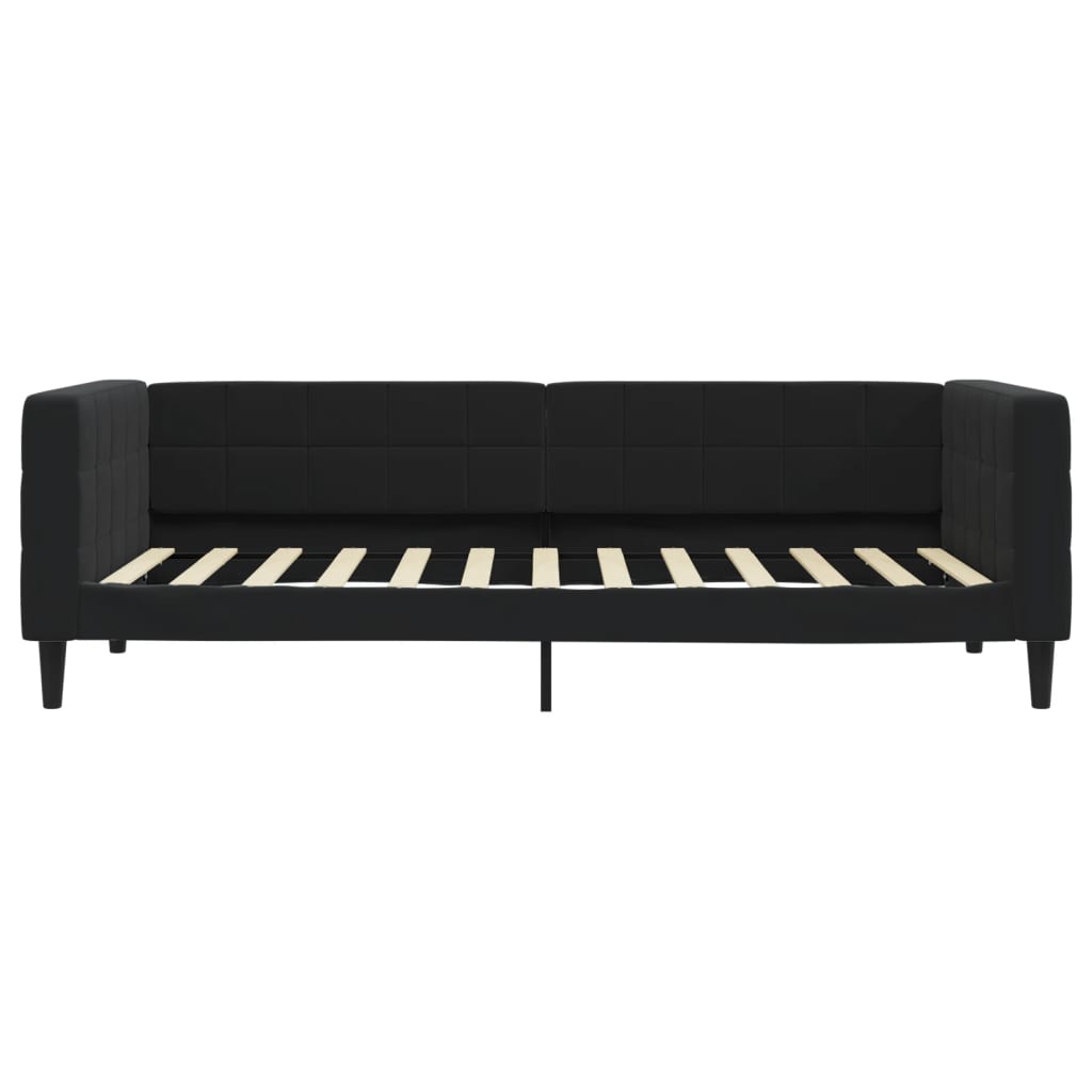 daybed med madras 90x200 cm velour sort