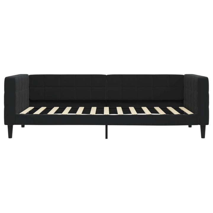 daybed med madras 90x200 cm velour sort