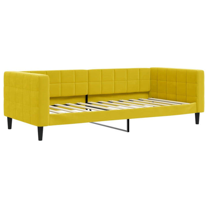 daybed med madras 90x200 cm velour gul