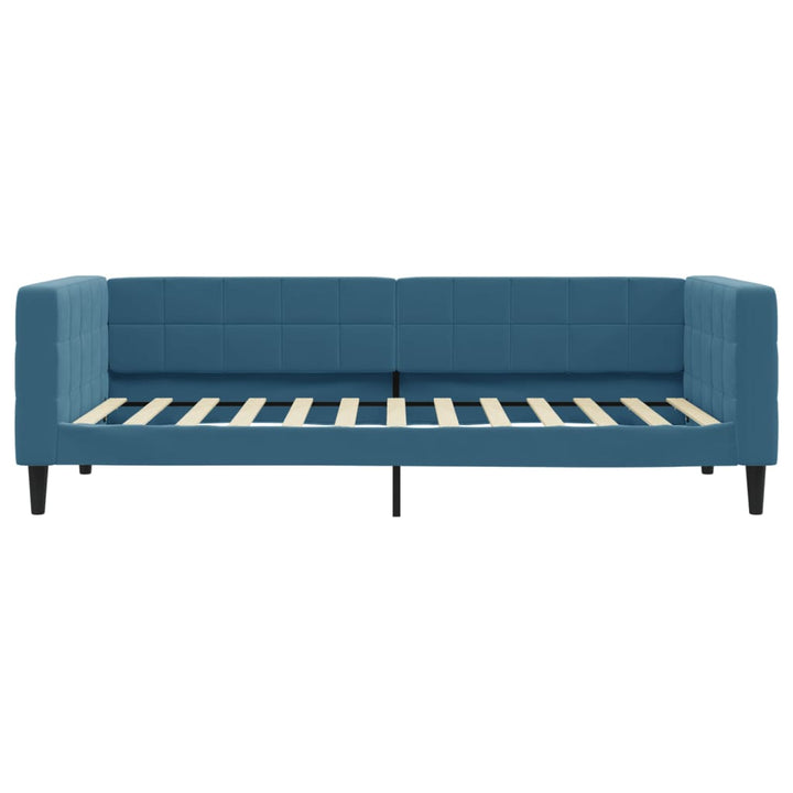 daybed med madras 100x200 cm velour blå