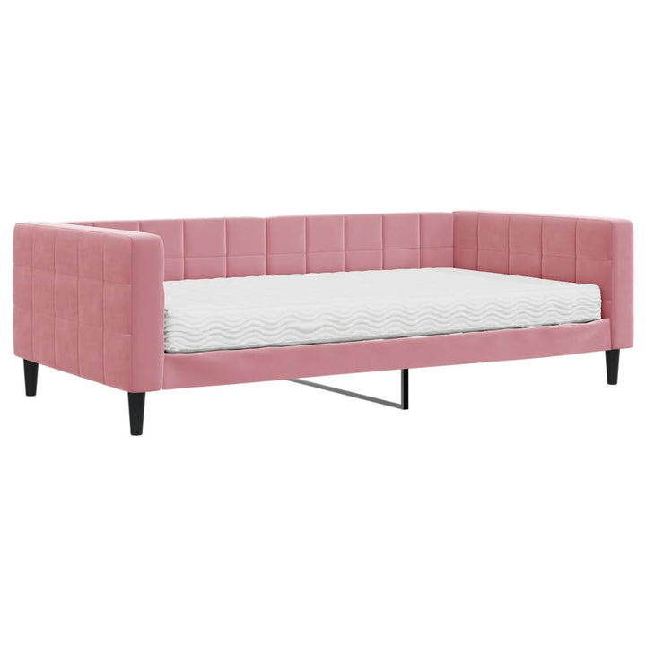 daybed med madras 100x200 cm velour pink