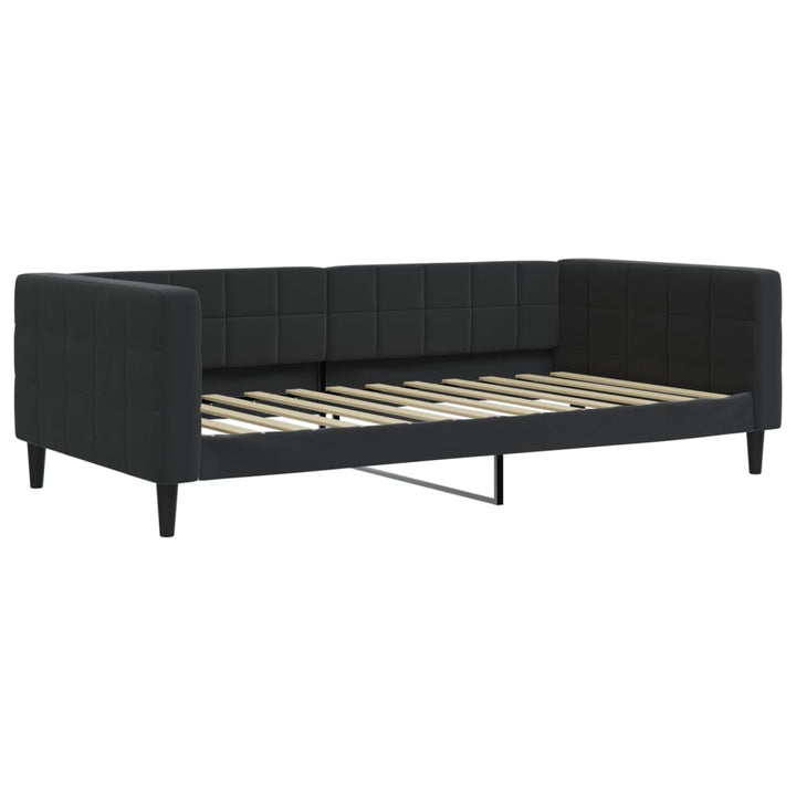 daybed med madras 100x200 cm velour sort