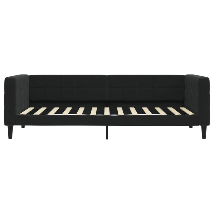 daybed med madras 100x200 cm velour sort