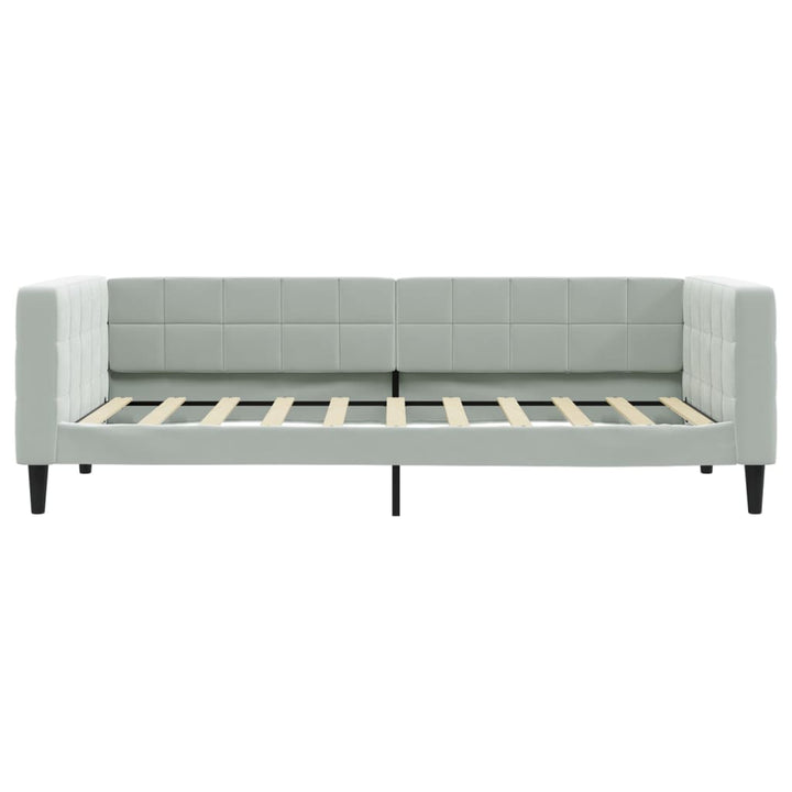 daybed med madras 90x190 cm velour lysegrå
