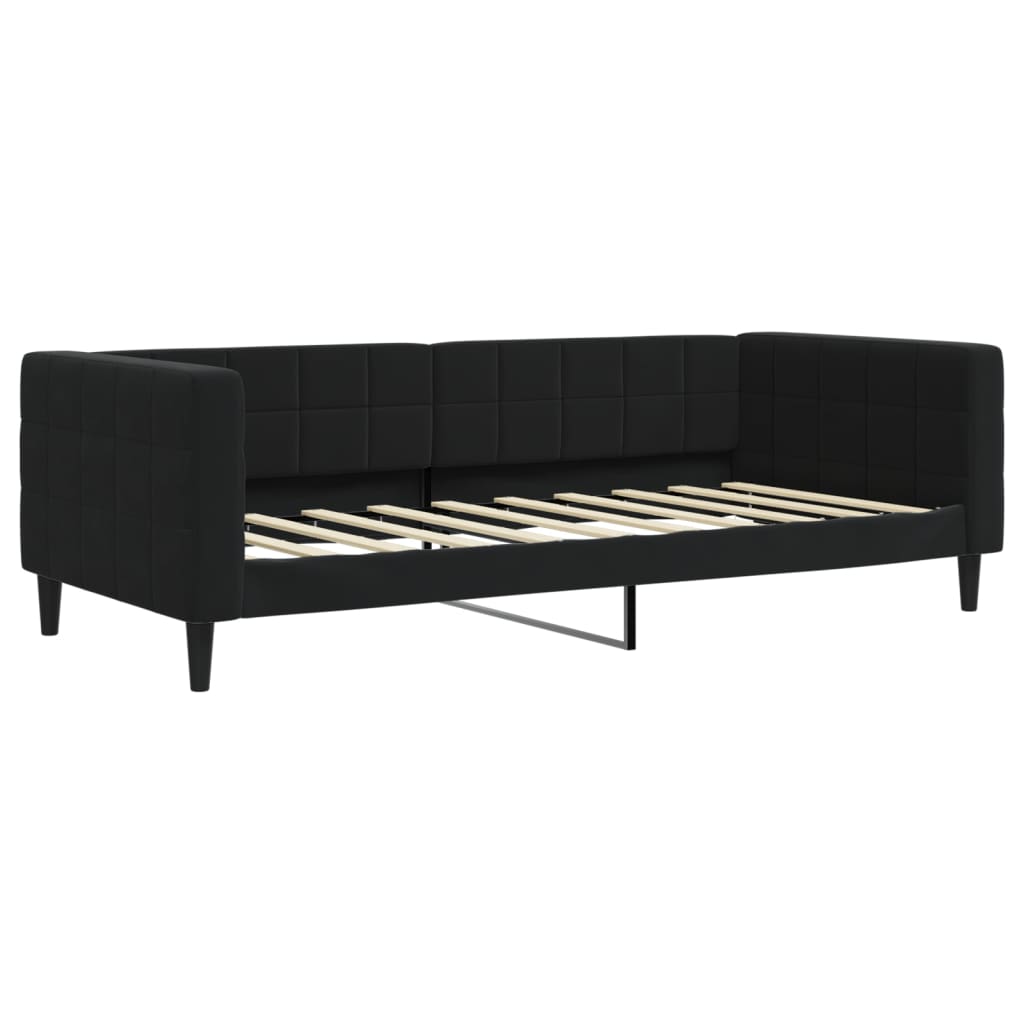 daybed med madras 90x190 cm velour sort