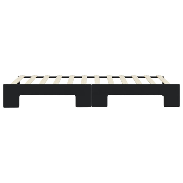 daybed med udtræk 80x200 cm velour sort