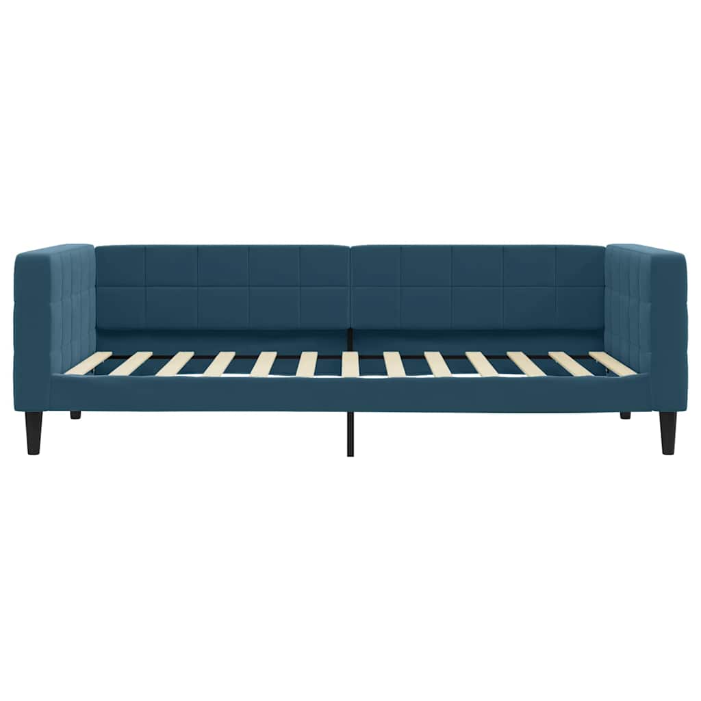 daybed med udtræk 90x200 cm velour blå