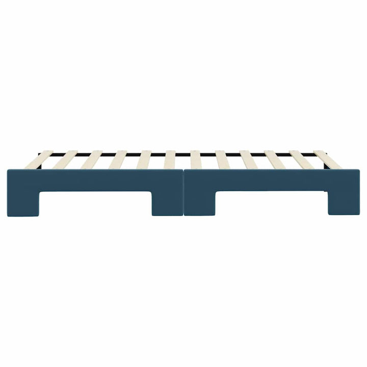 daybed med udtræk 90x200 cm velour blå