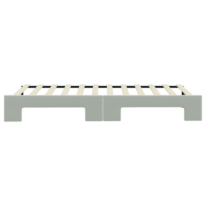 daybed med udtræk 90x200 cm velour lysegrå