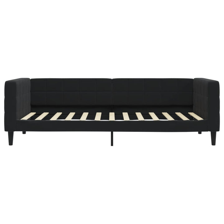 daybed med udtræk 90x200 cm velour sort