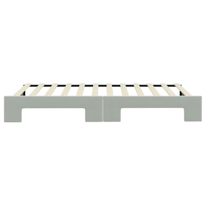 daybed med udtræk 100x200 cm velour lysegrå