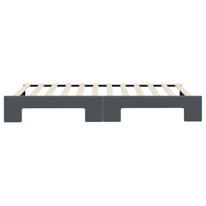 daybed med udtræk 100x200 cm velour mørkegrå