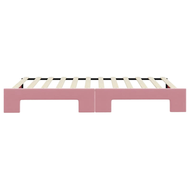 daybed med udtræk 100x200 cm velour lyserød