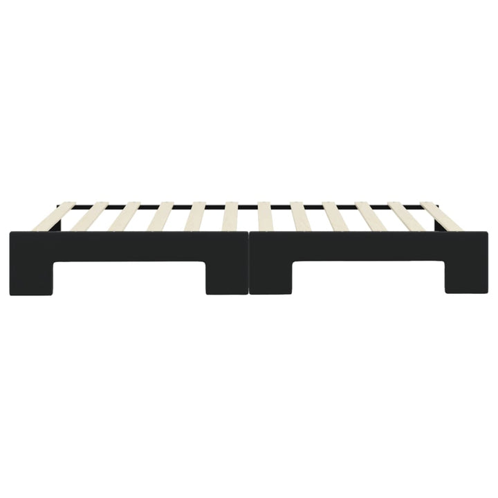 daybed med udtræk 100x200 cm velour sort