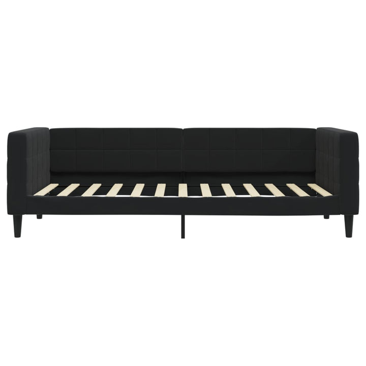 daybed med udtræk 100x200 cm velour sort