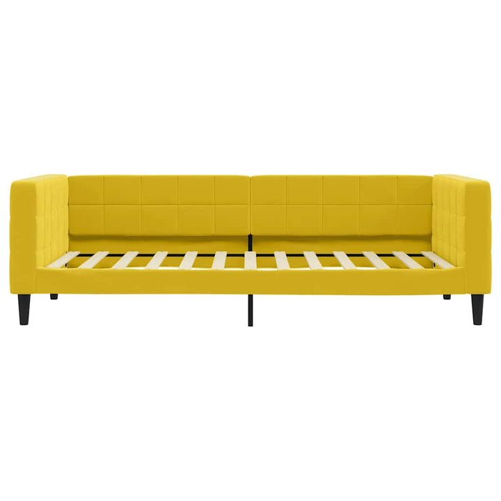 daybed med udtræk 100x200 cm velour gul