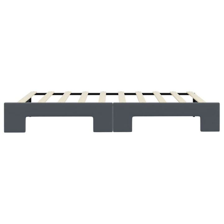 daybed med udtræk 90x190 cm velour mørkegrå