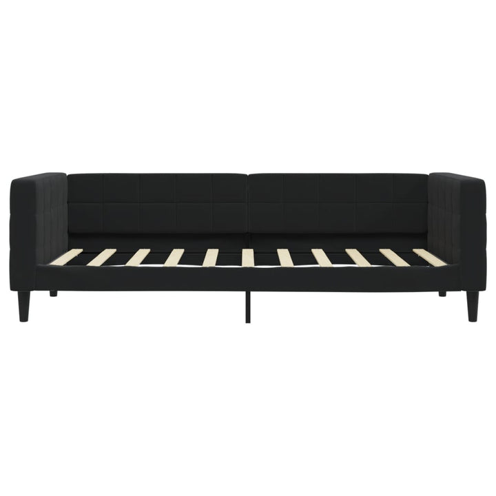 daybed med udtræk 90x190 cm velour sort