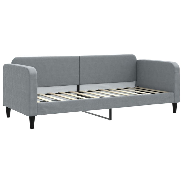daybed med madras 80x200 cm stof lysegrå