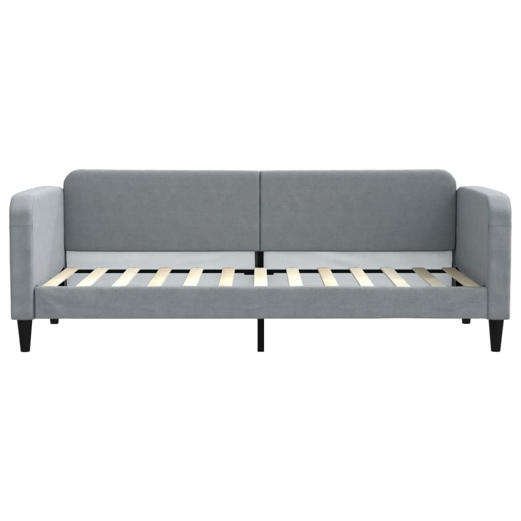 daybed med madras 80x200 cm stof lysegrå