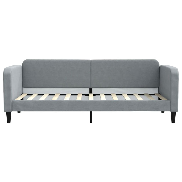 daybed med madras 80x200 cm stof lysegrå