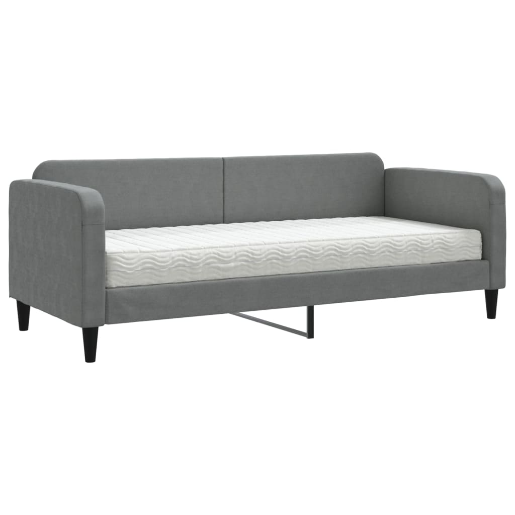 daybed med madras 80x200 cm stof mørkegrå