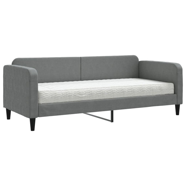 daybed med madras 80x200 cm stof mørkegrå