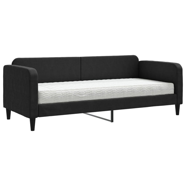 daybed med madras 80x200 cm stof sort