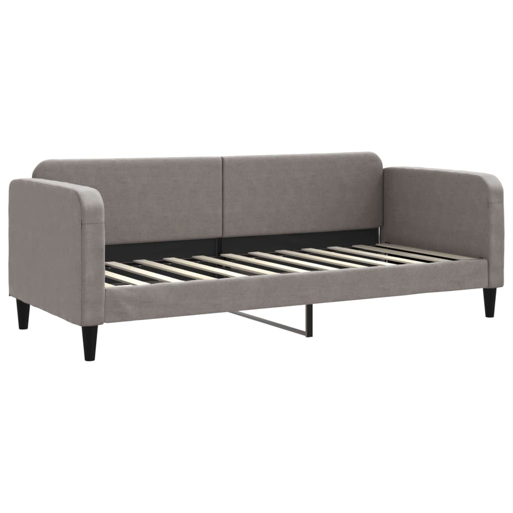 daybed med madras 80x200 cm stof gråbrun