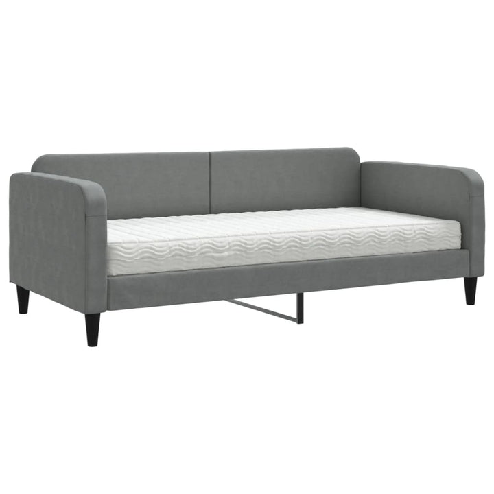 daybed med madras 90x200 cm stof mørkegrå
