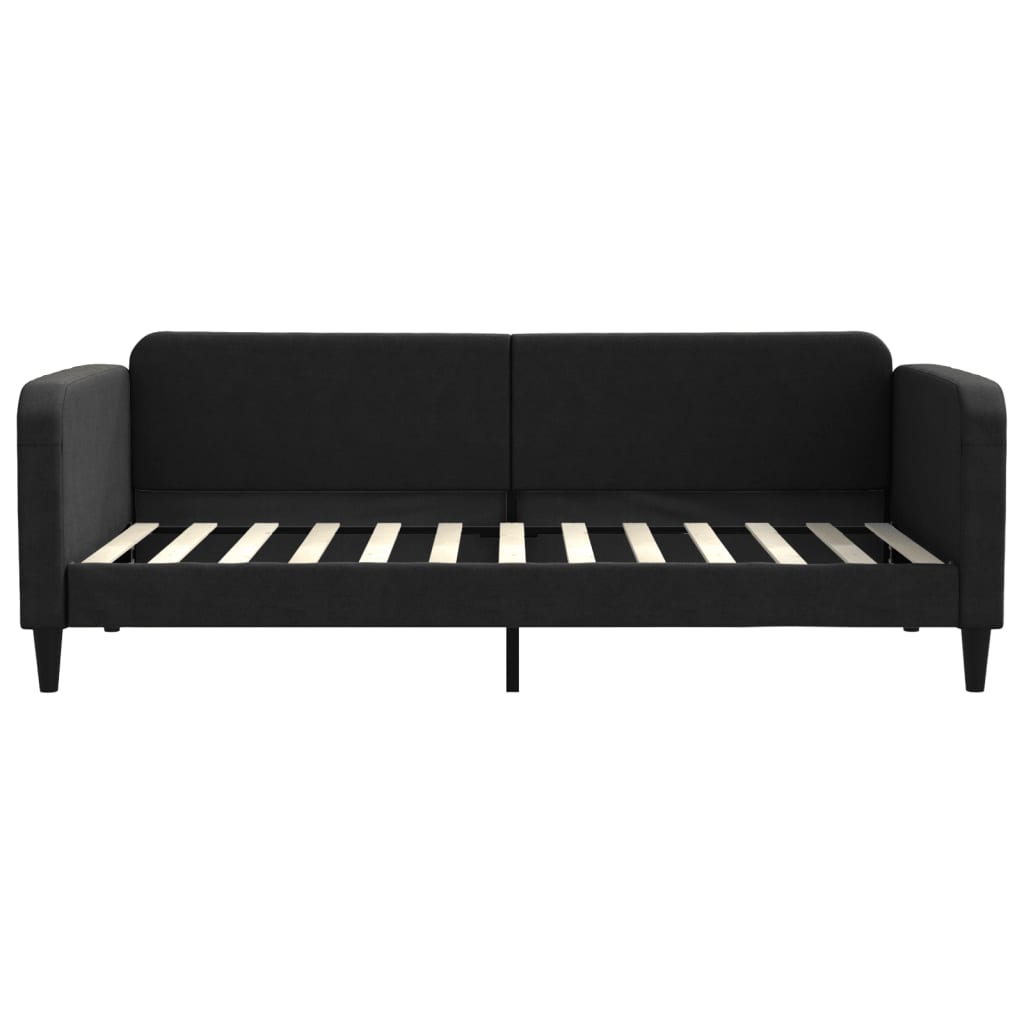 daybed med madras 90x200 cm stof sort