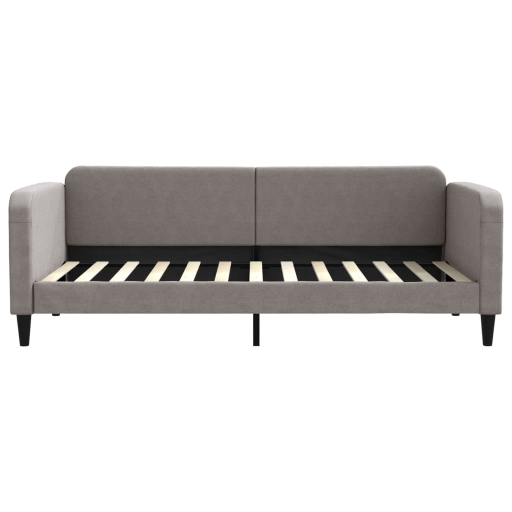 daybed med madras 90x200 cm stof gråbrun