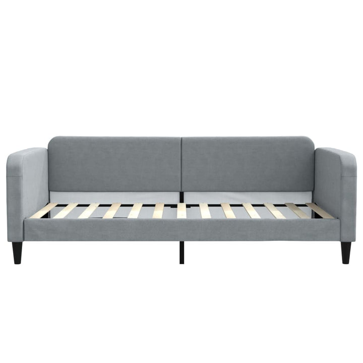 daybed med madras 100x200 cm stof lysegrå