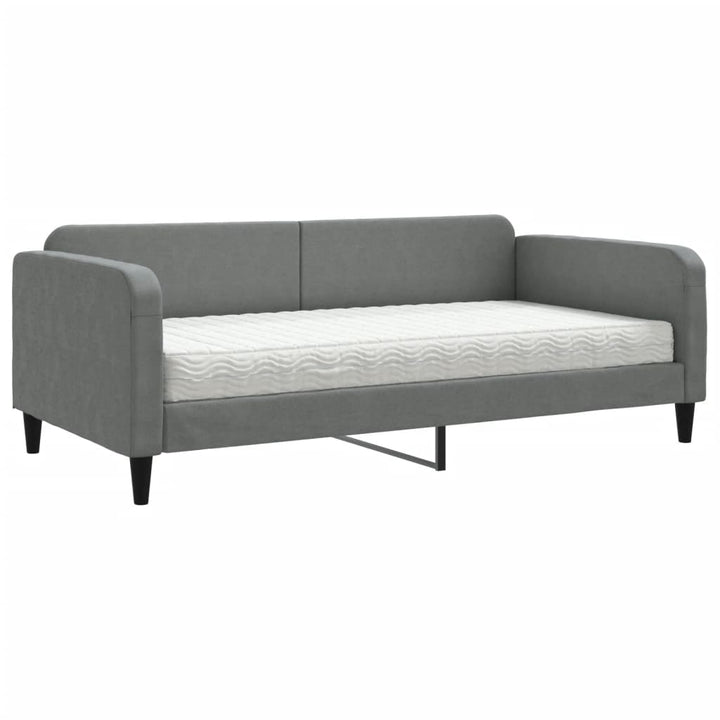 daybed med madras 100x200 cm stof mørkegrå