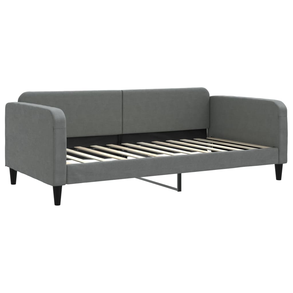 daybed med madras 100x200 cm stof mørkegrå