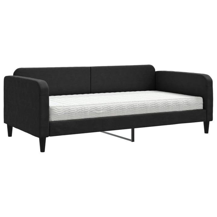 daybed med madras 100x200 cm stof sort