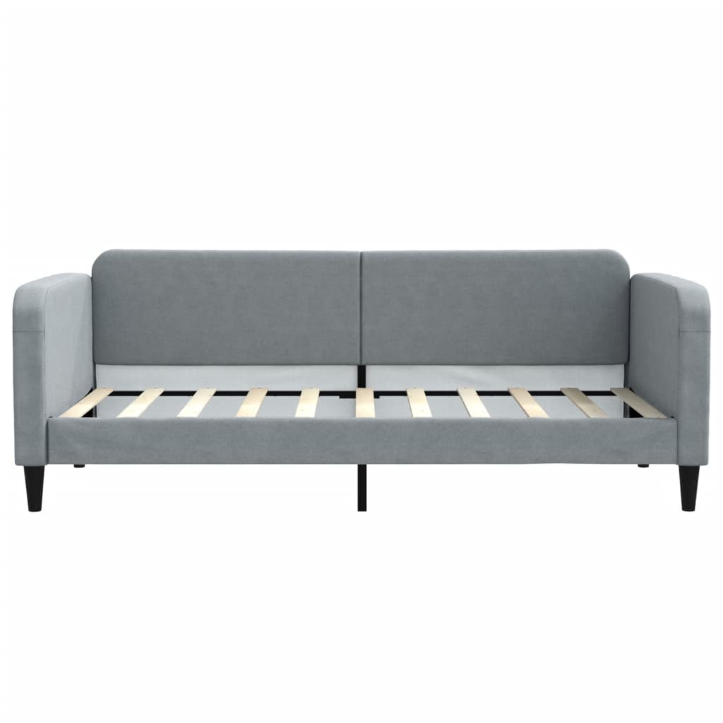 daybed med madras 90x190 cm stof lysegrå