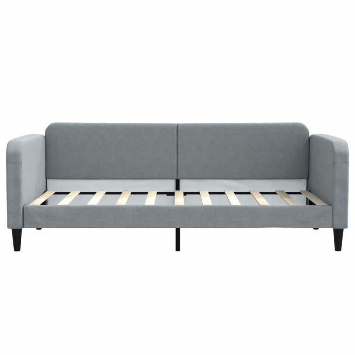 daybed med madras 90x190 cm stof lysegrå