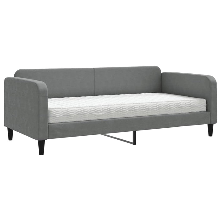 daybed med madras 90x190 cm stof mørkegrå