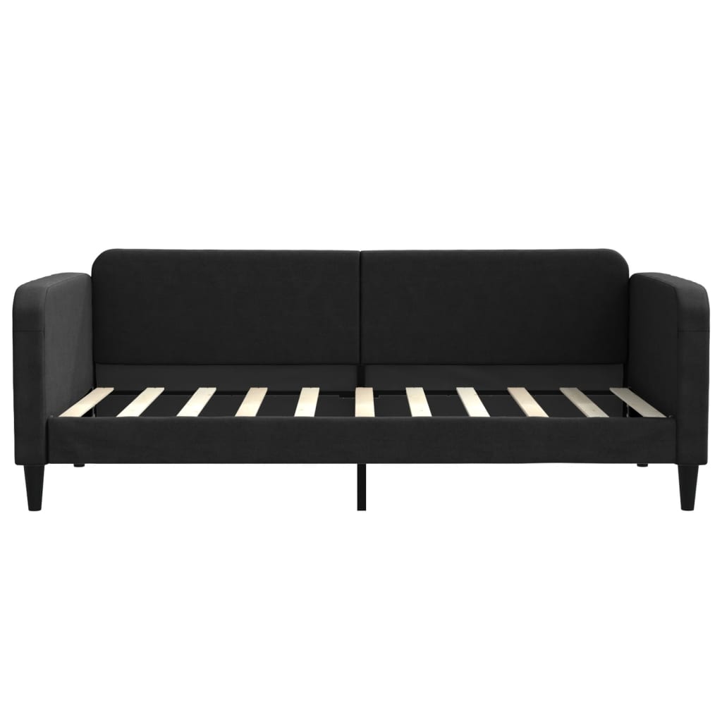 daybed med madras 90x190 cm stof sort