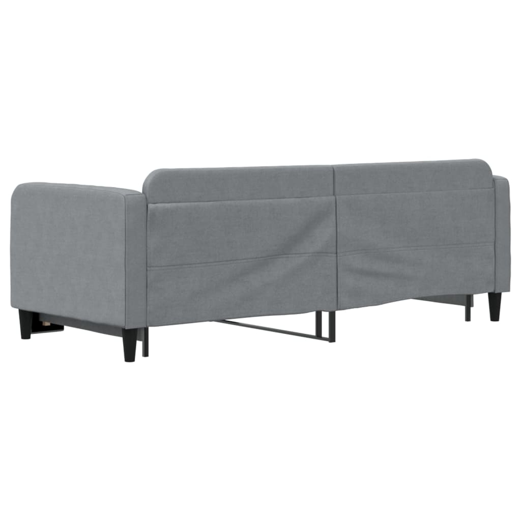 daybed med udtræk 80x200 cm stof lysegrå