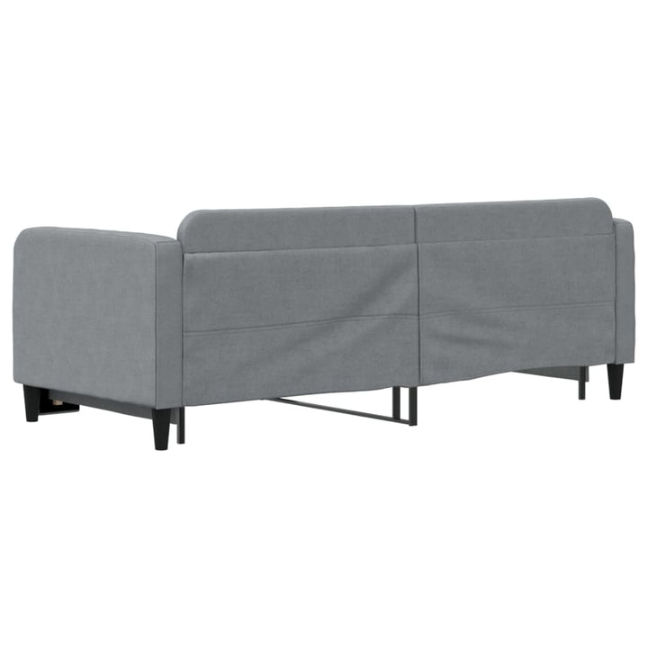 daybed med udtræk 80x200 cm stof lysegrå