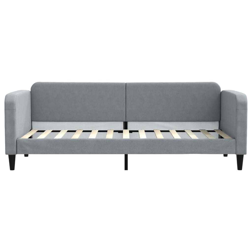 daybed med udtræk 80x200 cm stof lysegrå