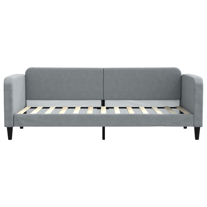 daybed med udtræk 80x200 cm stof lysegrå